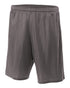 A4 9" Lined Tricot Mesh Short (N5296), Color 'Graphite'
